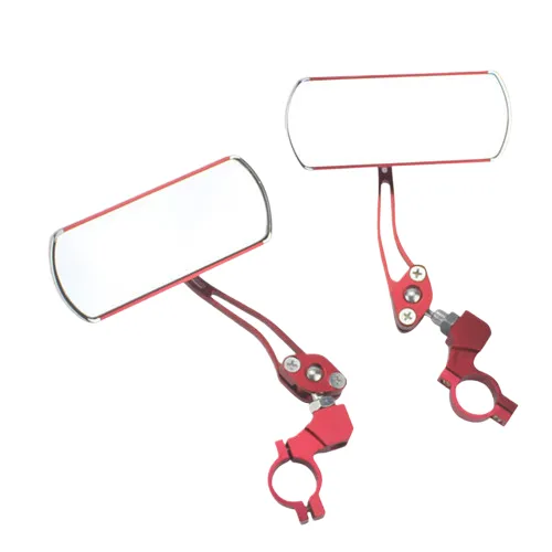 2PCS 360°Adjustable Bicycle Rear View Mirrors Foldable Handlebar Mirrors for MTB Road Bike E-Bike Scooter - Red