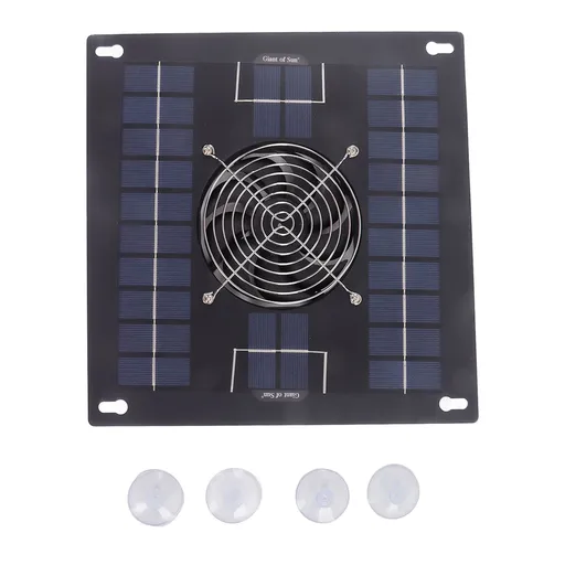 Solar Powered Exhaust Fan Monocrystalline Solar Panel Fan Kit for Chicken Coop Greenhouse Hut