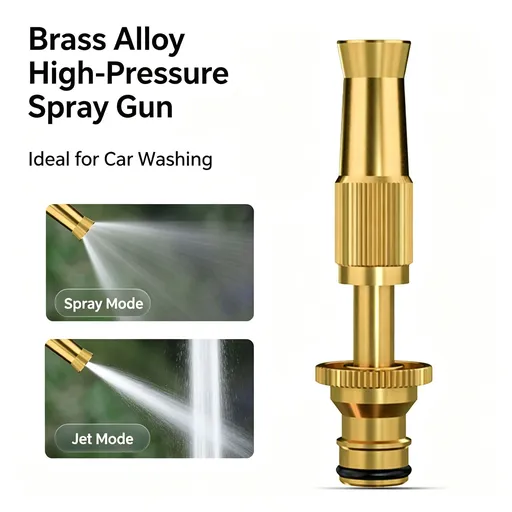Straight Barrel High Pressure Spray Gun | Christmas Basic Durable Gift | Metal Water Nozzle for Car Washing & Garden Watering