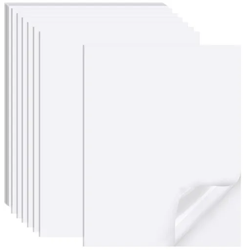Printable Sticker Paper for Inkjet Printers, 50 Sheets A4 Matte Sticker Paper for Printers, Full Sheet Labels, Sticker Paper