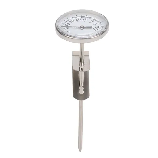 Milk Thermometer 4.6cm Dial 12.5cm Probe High Accuracy Fast Reading Pot Thermometer with Bracket for Frothing Milk Yogurt Coffee Cheese Making