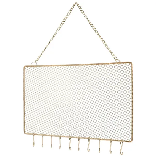 Wall-Mounted Jewelry Organizer Rack for Necklaces, Bracelets, and Accessories Display, Space-Saving Hanging Storage