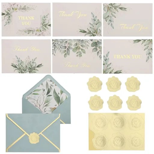 30 Pack Thank You Cards with Envelopes, Gold Foil Accent Blank Note Cards Set, Thick Paper for Wedding, Client Gifts, Special Events and All Occasions