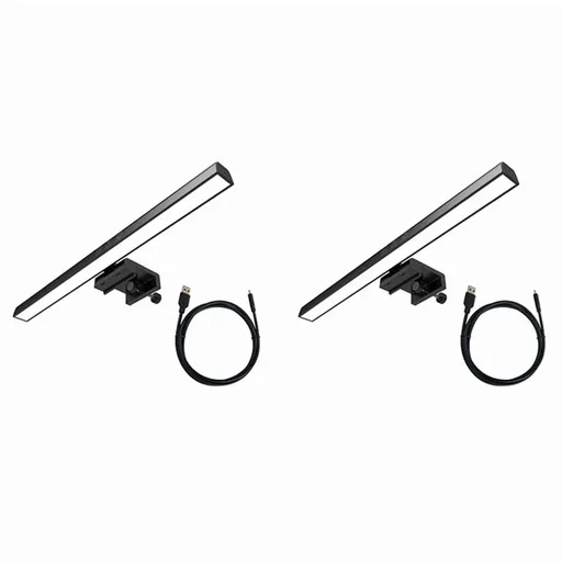 2X Monitor Light Bar, LED Desk Lamp Dimmable Computer Lamp Eye-Caring Lamp USB Reading Light Backlight Screen Light Bar