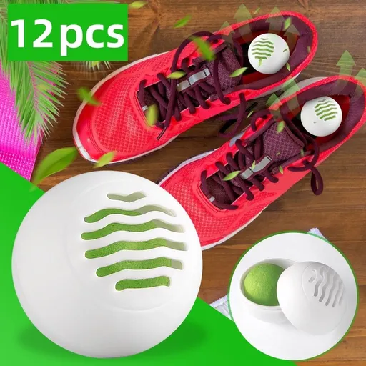 12 Pack Mini Deodorant Balls Odor Eliminator 1.6x1.6in for Shoes Wardrobe Home Daily Use
