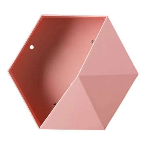 Hexagonal Wall Shelf Geometric Hexagonal Storage Shelf Simple Geometric Wall Floating Shelf