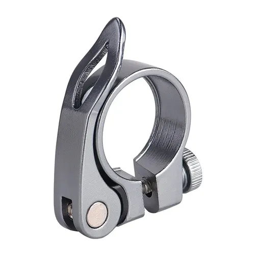 Quick Release Bicycle Seat Tube Clamp Multi Color Lever Lock Cycling Accessories - Silver-3-1