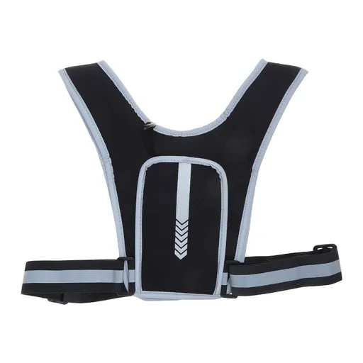 Running Vest Phone Holder Adjustable Reflective Running Vests Chest Phone Holder with Water Bottle Pocket & Fixing Rope Sports