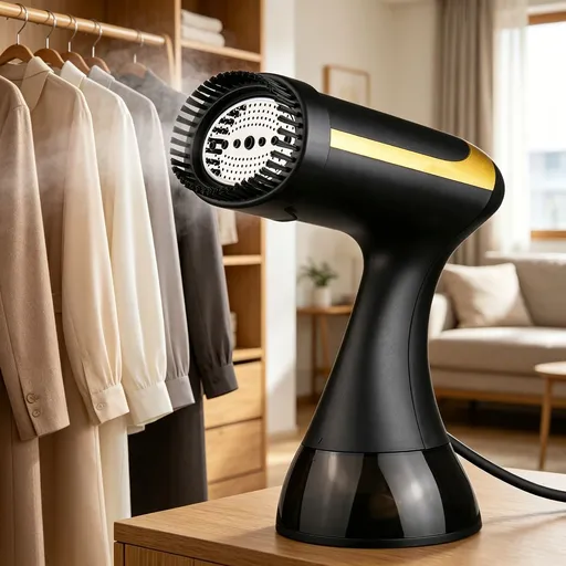 Hand Held Garment Steamer Portable Wrinkle Remover Black Size 01