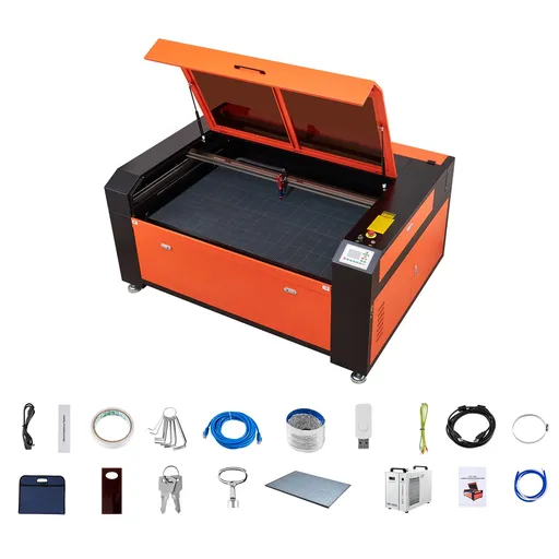 130W CO2 Laser Engraver, 1400 x 900 mm, CO2 Laser Engraver Cutter Machine with Water Chiller, 2 Way Pass Air Assist, 1200 mm/s Speed, Autofocus Engraving Cutting Machine, for Wood Acrylic Glass