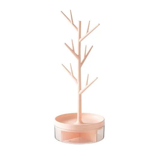 Desktop Jewelry Holder with Stable Base for Earrings Necklaces and Bracelets in White