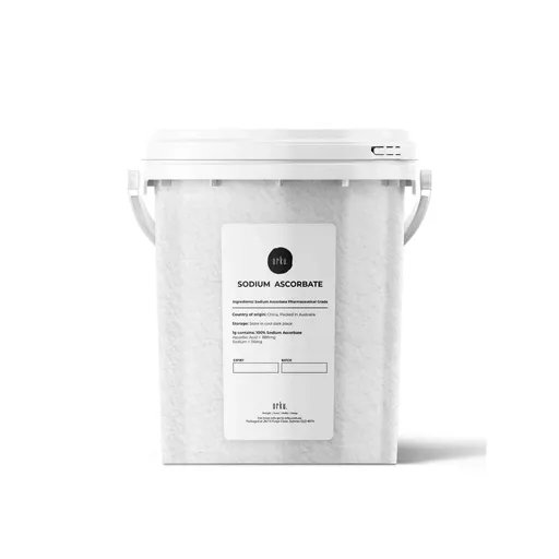 Orku 1.2Kg Sodium Ascorbate Tub - High Purity Soluble Crystalline Powder