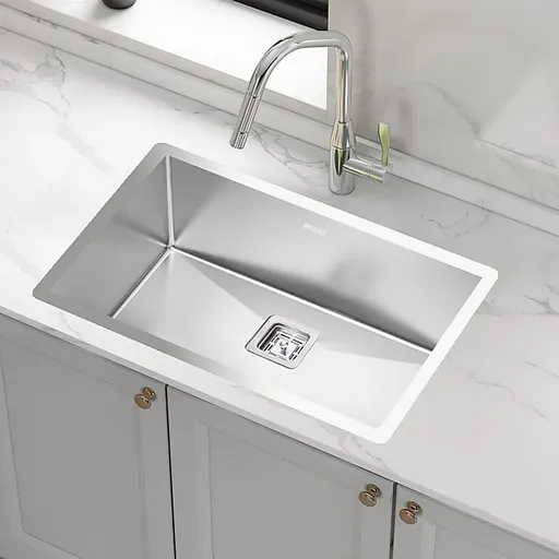 810x505mm Handmade 1.5mm Stainless Steel Kitchen Sink with Waste and Grid