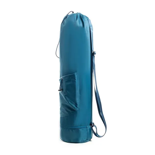 Versatile Yoga Mat Carrier Bag with Water Bottle Pocket and Wet Dry Compartment for Gym Studio and Outdoor Yoga Sessions (Blue)