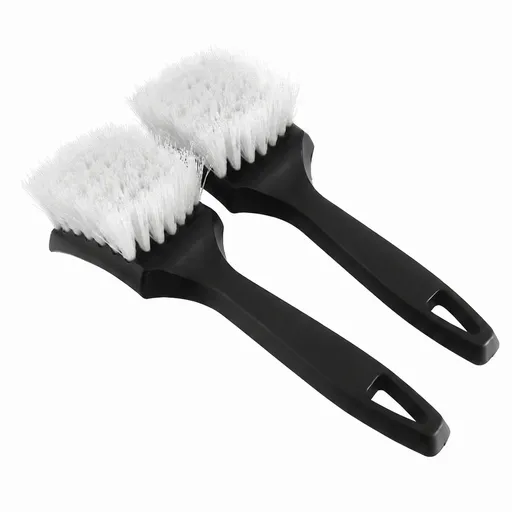 Car Tire Detailing Brush Stiff Bristle Scrubber 21cm Heavy-Duty 2-Pack