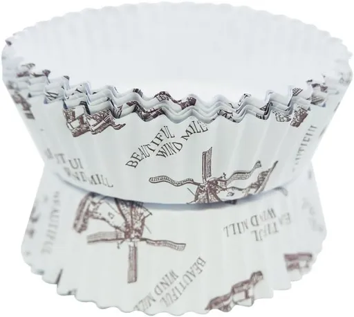 Disposable Ruffled Round Shape Non-Stick Paper Baking Cup, Pack of 100 (3.5") These cups ideal for baked goods like mini tart