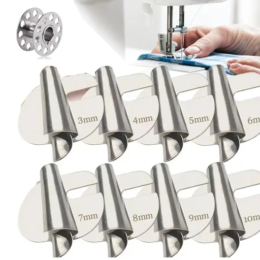 8pcs Universal Sewing Rolled Hemmer Foot, [3-10mm] Rolled Hem Presser Foot, Sewing Machine Wide Rolled Hem Presser Foot