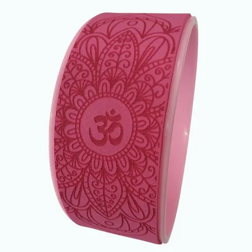 yoga wheel, pilates wheel, back bending wheel, flexibility equipment, yoga props, pilates accessories, spinal stretch, posture correction, core strength, indoor fitness gear, exercise wheel, yoga for back pain, Australian yoga - Pink - Size 6