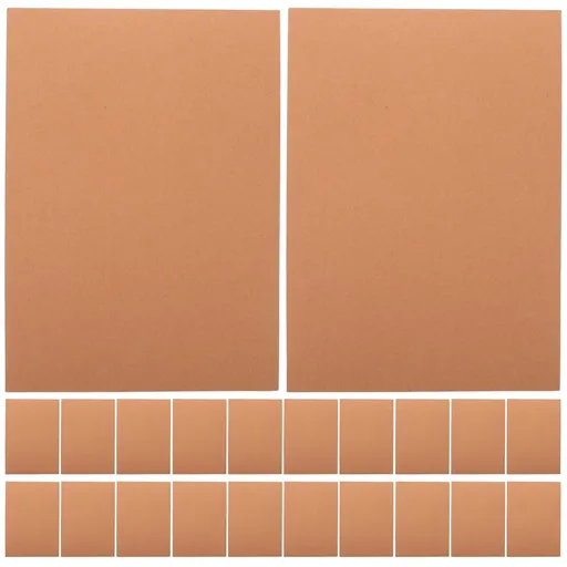 50Pcs Bulk Brown Cardstock Sheets for Versatile Crafting and Card Making Supplies