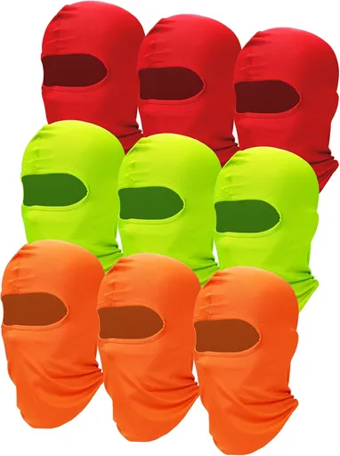 9 Pcs Ski Mask for Men Full Face Cover UV Sun Protection Cooling Balaclava Neck Gaiter Clothing Scarf Bandana