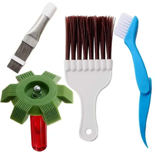 4 Pcs Coil Condenser Brush AC Fin Comb, Stainless Steel Air Refrigerator Fin Cleaner Whisk Brush Evaporator Radiator Repair Tool