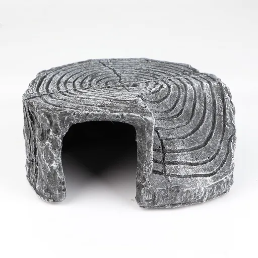 Reptile Hide - Resin Amphibian Hideouts Cave Simulation Tree Stump Habitat for Turtles Bearded Dragon Lizards Snakes