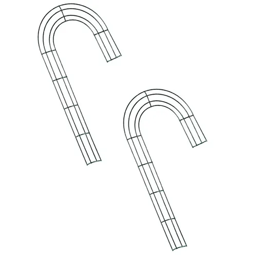 2 Pcs Christmas Candy Cane Wire Wreath Frame, Christmas J Shaped Candy Cane Wreaths | Holiday Wreath Base Floral Wreath Frame Wreath Wire Frame For Garden Walkway And Other Outdoor Areas
