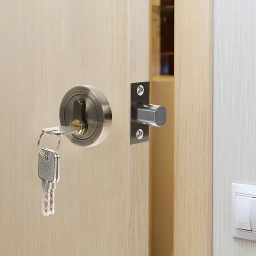 Durable Golden Deadbolt Lock Single Cylinder with Key for Home Use