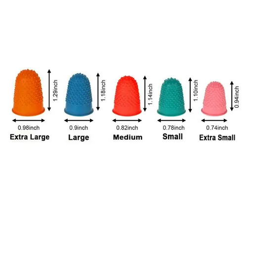10 Pieces Rubber Finger Tips Office Rubber Thimbles Silicone Thimble Gripper Thick Reusable Finger Protector Fingertip with a Box