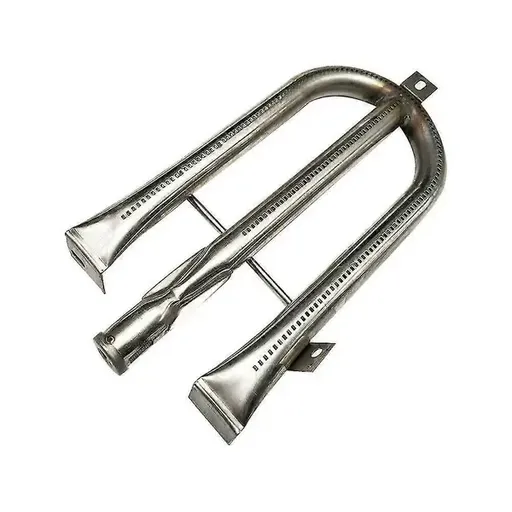U Shaped Gas Grill Burner Tube Stainless Steel Adjustable Universal Replacement for Gas Grills Silver