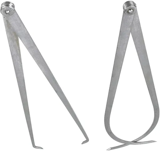 Biaungdo 300mm/12 inch Long Firm Joint Metal Measurement Inside Outside Caliper 2 Pcs