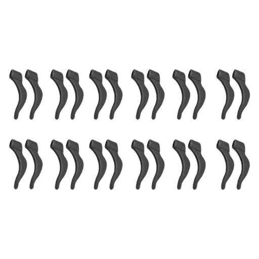 12 Pairs Silicone Ear Grips Anti Slip Hook Comfortable Durable Glasses Accessories for Sports Reading Outdoor Activities Clear