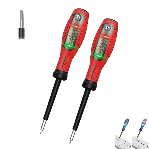 2-in-1 Digital Display Voltage Tester Screwdriver, 2pcs Smart Voltage Tester with Non-Contact Measurement for Electrical Diagnostics