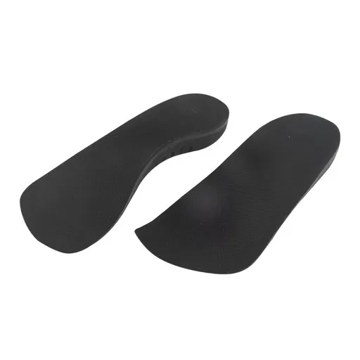Completely hidden Half Elevator Insole for Men Height Increase Taller Heel Lift Insert (2 Pack) Black）