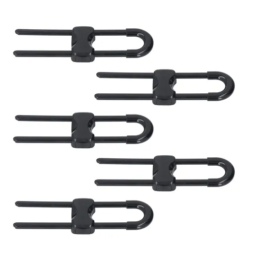 5Pcs Cabinet Handle Locks Multifunctional Adjustable U Shaped Child Safety Locks for Cabinet Drawer Gate Furniture Door Closet Black