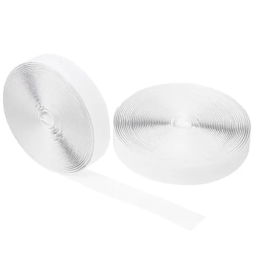 Strong White Hook and Loop Tape for Home Office Decor Easy to Use