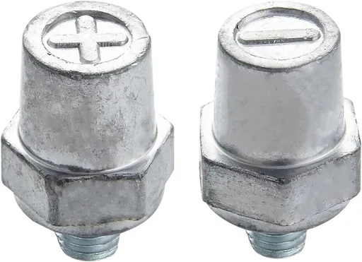 3/8"-16 Thread Male Lead Side Post Battery Terminal Charging Posts, Standard Side Post 3/8" Battery Post Adapter (+/-) Compatible with GM Post, Pack of 2