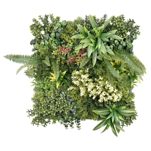 Artificial Plant Wall Grass Panels 4 Piece Vertical Garden Foliage Tile 50X50 CM Green