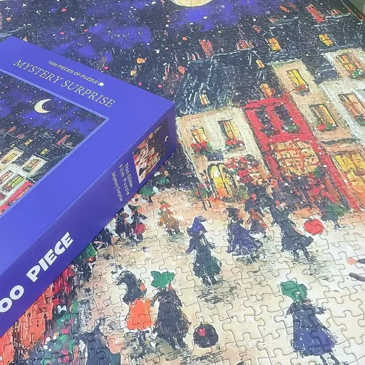 Wonderful City 1000-Piece Fine Art Jigsaw Puzzle - Premium Blue Cardboard Puzzle for Adults