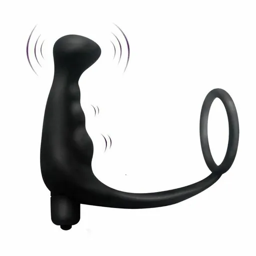 House Of Dasein Cock Ring Vibrating Anal Plug Prostate Massager Vibrator 10 Modes Men - Black