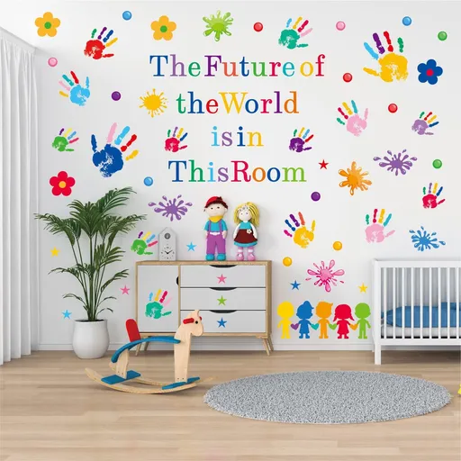 Kids Wall Decals Inspirational Quotes 7 Sheets Colorful