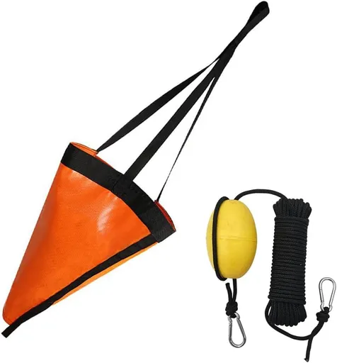 Sea Anchor Drift Sock 18"/32" Parachute Fishing Drogue for Marine Boat 32 in For15-20 ft