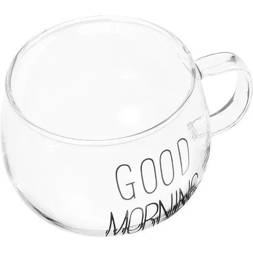 Glass Coffee Cup with Lid Water Terrarium Oatmeal Mug C Milk Bowl