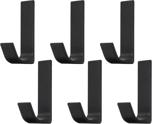 Strong adhesive hooks - 6 pack - suitable for hanging coats, bathrobes, towels and other items. Can also be installed in the shower to hang loofahs, towels, cloths, hats and other things.