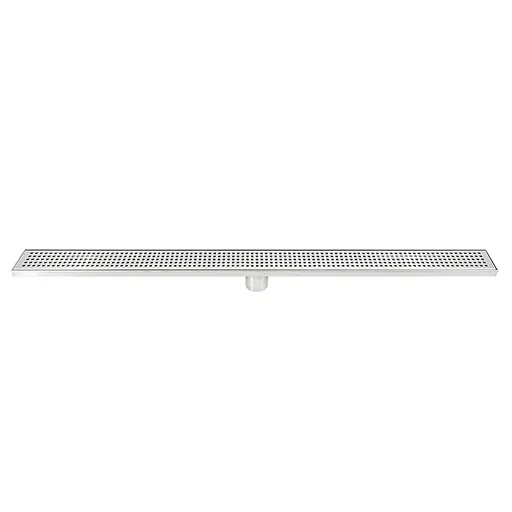 1000mm Bathroom Shower Stainless Steel Grate Drain w/Centre outlet Floor Waste Square Pattern