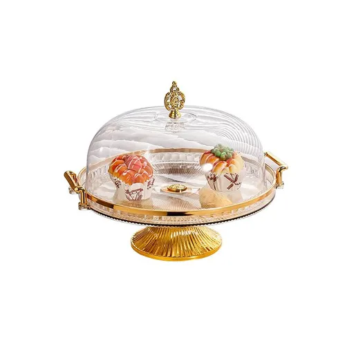 Cake Stand with Dome Lid Plastic Cake Dome Cupcake Holder Charcuterie Board Footed Cake Plate with Cover Buffet Pastry Display