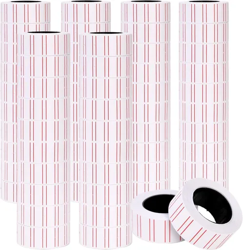 30000 Pcs Price Gun Labels Paper, 60 Rolls Pricemarker Label Stickers Fit Most of Tag Machines(Mx-5500, M5500, HG979), Sticker for Office Retail Shop Organization Marking, White