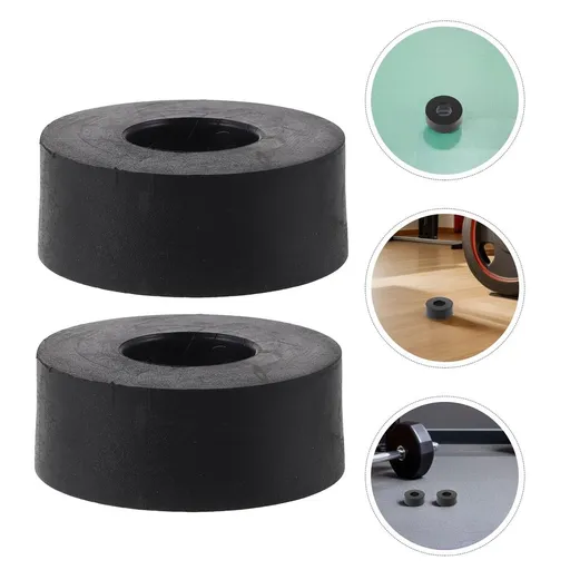 Durable Shock Absorption Mats for Exercise Machines Black 2Pcs