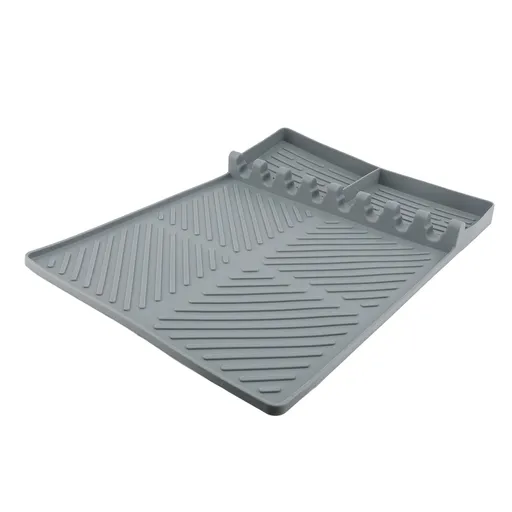 Silicone Spatula Mat Heat Resistant Anti Slip Versatile Side Shelf Griddle Tool Mat for Outdoor Kitchen Countertop