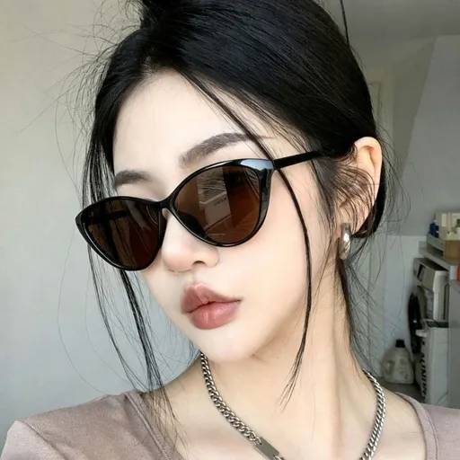 T07 Black Frame Brown Lens | UV400 Warm Vision Sunglasses | Christmas Eye-Care Soft Gift | Brown Lens Gentle Comfort Sun Glasses